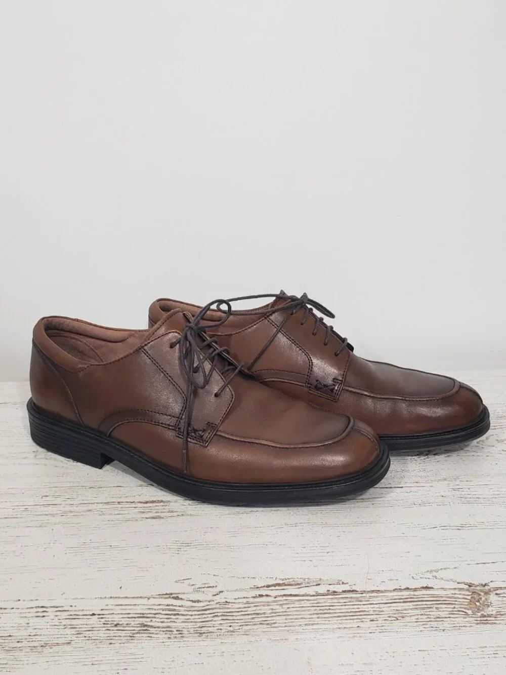 Bostonian  Brown Leather Split Toe Lace Up Oxford  Men's 11 Ricardo